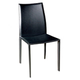 Baxton Studio Rockford Modern and Contemporary Black Bonded Leather Upholstered Dining Chair - Dine in Style Store