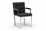 Baxton Studio Collins Black Mid-Century Modern Accent Chair - Dine in Style Store