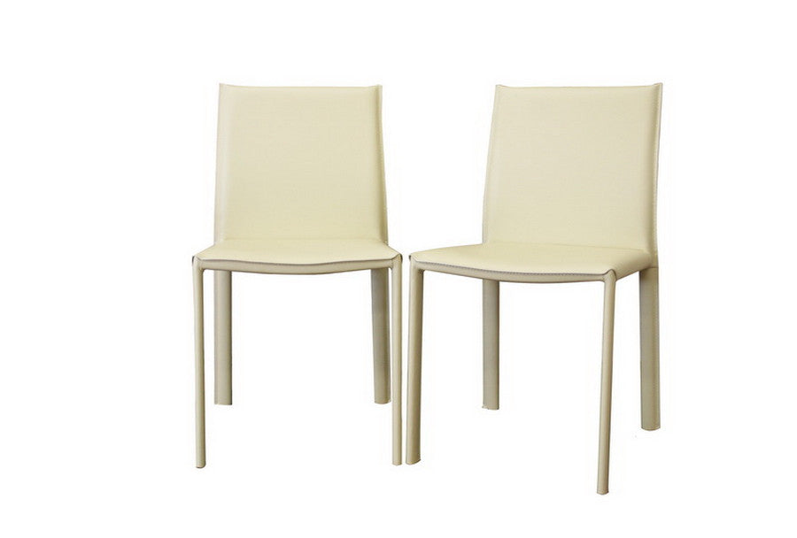 Baxton Studio Black Burridge Leather Dining Chair - Dine in Style Store