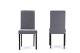 Baxton Studio Andrew Contemporary Espresso Wood Grey Fabric Dining Chair - Dine in Style Store