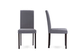 Baxton Studio Andrew Contemporary Espresso Wood Grey Fabric 5PC Dining Set - Dine in Style Store