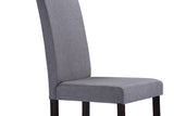 Baxton Studio Andrew Contemporary Espresso Wood Grey Fabric Dining Chair - Dine in Style Store