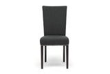 Baxton Studio Harrowgate Dark Gray Linen Modern Dining Chair - Dine in Style Store