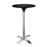 Baxton Studio Yang Black / Silver Folding Event Table (Tall Height) - Dine in Style Store