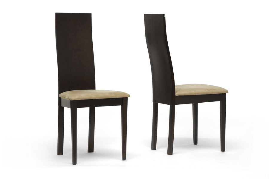 Baxton Studio Geneva Dark Brown Modern Dining Chair - Dine in Style Store