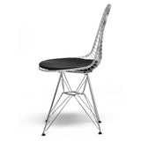 Baxton Studio Avery Mid-Century Modern Wire Chair with Black Cushion - Dine in Style Store