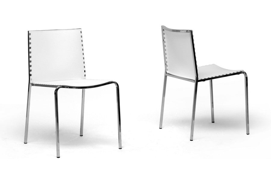 Baxton Studio Gridley White Plastic Modern Dining Chair - Dine in Style Store