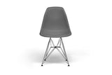 Baxton Studio Azzo Grey Plastic Mid-Century Modern Side Chair - Dine in Style Store