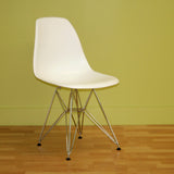 Baxton Studio Azzo White Plastic Mid-Century Modern Side Chair - Dine in Style Store