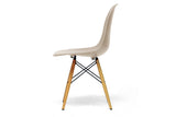 Baxton Studio Azzo Beige Plastic Mid-Century Modern Shell Chair - Dine in Style Store