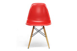 Baxton Studio Azzo Red Plastic Mid-Century Modern Shell Chair - Dine in Style Store