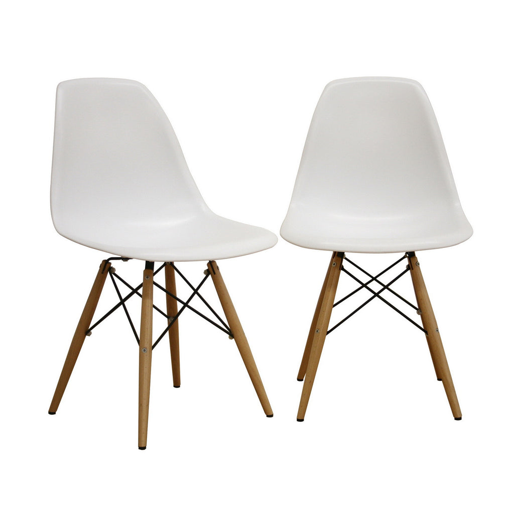 Baxton Studio DURANTE White Plastic Molded Chair - Dine in Style Store