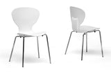 Baxton Studio Boujan White Plastic Modern Dining Chair - Dine in Style Store