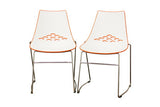 Baxton Studio Jupiter White and Orange Plastic Modern Dining Chair - Dine in Style Store