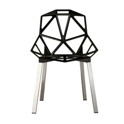 Baxton Studio Kaysa Black Aluminum Chair - Dine in Style Store