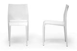 Baxton Studio Blanche White Molded Plastic Modern Dining Chair - Dine in Style Store