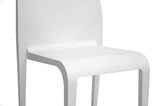 Baxton Studio Blanche White Molded Plastic Modern Dining Chair - Dine in Style Store