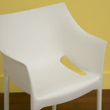 Baxton Studio White Molded Plastic Arm Chair - Dine in Style Store