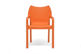 Baxton Studio Limerick Orange Plastic Stackable Modern Dining Chair - Dine in Style Store