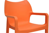 Baxton Studio Limerick Orange Plastic Stackable Modern Dining Chair - Dine in Style Store