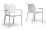 Baxton Studio Limerick White Plastic Stackable Modern Dining Chair - Dine in Style Store