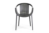 Baxton Studio Grafton Black Plastic Stackable Modern Dining Chair - Dine in Style Store