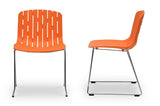 Baxton Studio Ximena Orange Plastic Modern Dining Chair - Dine in Style Store