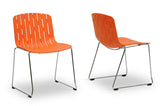 Baxton Studio Ximena Orange Plastic Modern Dining Chair - Dine in Style Store