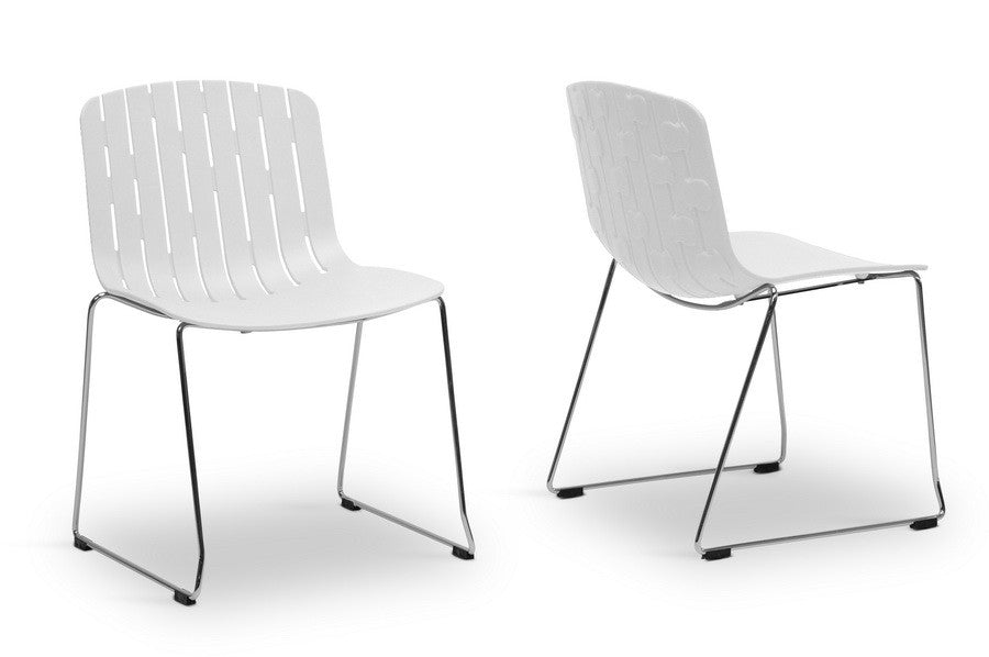 Baxton Studio Ximena White Plastic Modern Dining Chair - Dine in Style Store