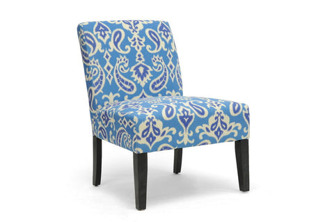 Baxton Studio Phaedra Paisley Ikat Modern Slipper Chair - Dine in Style Store