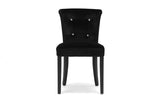 Baxton Studio Larouche Black Velveteen Modern Dining Chair - Dine in Style Store