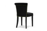 Baxton Studio Larouche Black Velveteen Modern Dining Chair - Dine in Style Store