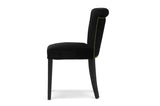 Baxton Studio Larouche Black Velveteen Modern Dining Chair - Dine in Style Store