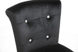 Baxton Studio Larouche Black Velveteen Modern Dining Chair - Dine in Style Store