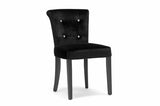 Baxton Studio Larouche Black Velveteen Modern Dining Chair - Dine in Style Store