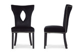 Baxton Studio DeJarnette Black Velveteen Dining Chair - Dine in Style Store