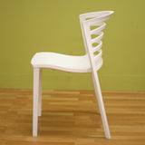 Baxton Studio Ofilia White Plastic Chair - Dine in Style Store