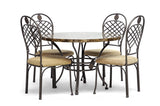 Baxton Studio Hera Brown 5-Piece Modern Dining Set - Dine in Style Store