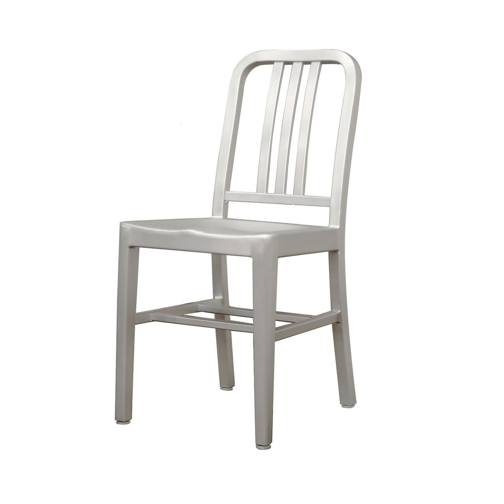 Baxton Studio Modern Cafe Chair in Brushed Aluminum - Dine in Style Store