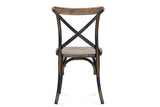 Baxton Studio Konstanze Industrial Walnut Wood and Metal Dining Chair in Antique Cooper Finishing - Dine in Style Store