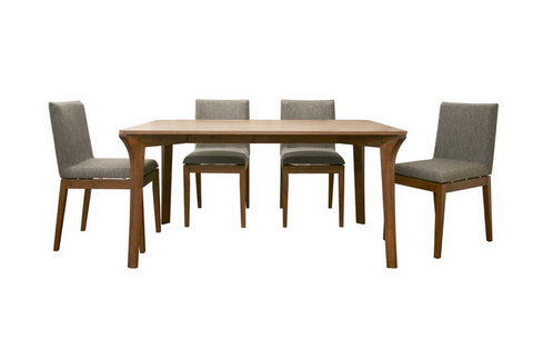 Baxton Studio  Mier Brown 5 Piece Modern Dining Set - Dine in Style Store