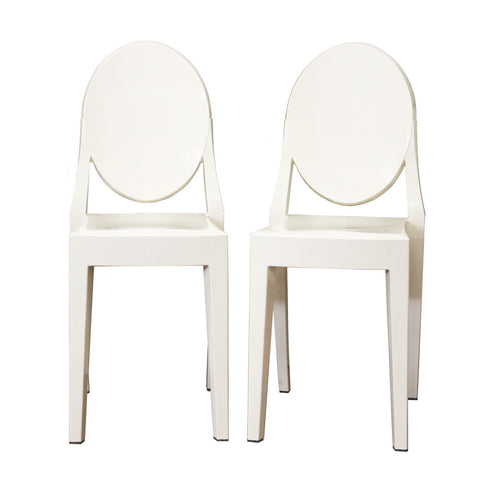 Baxton Studio Ivory Acrylic Ghost Chair - Dine in Style Store