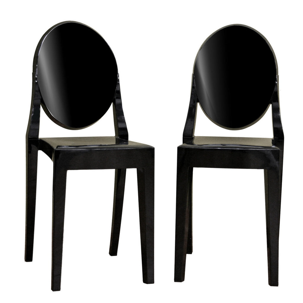 Baxton Studio Dreama Modern Black Acrylic Ghost Chair - Dine in Style Store