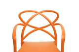 Baxton Studio Huxx Orange Plastic Stackable Modern Dining Chair - Dine in Style Store