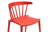 Baxton Studio Finchum Red Plastic Stackable Modern Dining Chair - Dine in Style Store