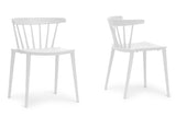 Baxton Studio Finchum White Plastic Stackable Modern Dining Chair - Dine in Style Store