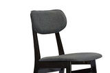 Baxton Studio Debbie Mid-Century Dark Brown Wood Grey Faux Leather Dining Chairs - Dine in Style Store