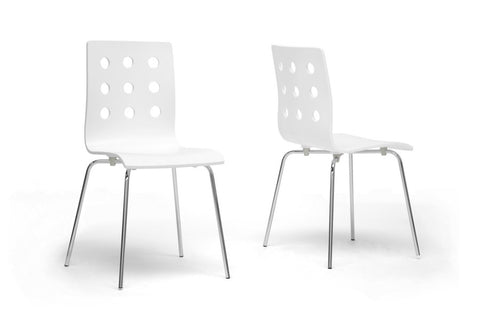 Baxton Studio Celeste White Modern Dining Chair - Dine in Style Store