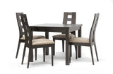 Baxton Studio Paxton 5-Piece Dark Brown Modern Dining Set - Dine in Style Store