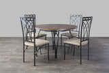 Baxton Studio Mirabella Wood and Metal 5-Piece Contemporary Dining Set - Dine in Style Store